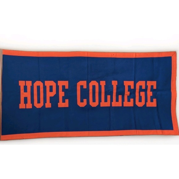 Other - Hope College RARE 1950s Chipenco Banner Flag Chicago Pennant Company 31"x 67"